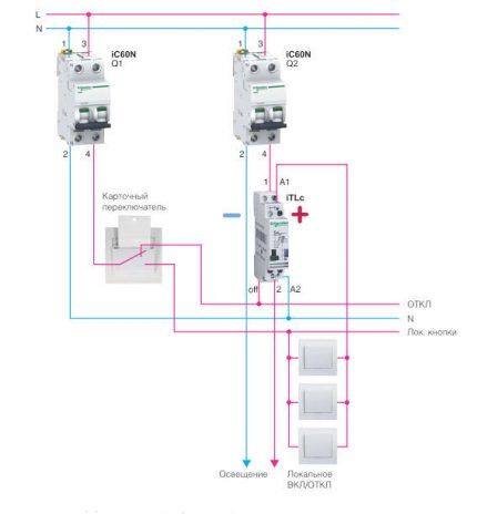 Card switch installation diagram