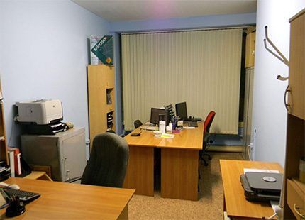 Office space with electrical appliances