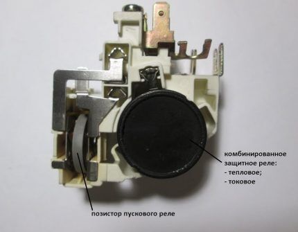 Refrigerator start relay posistor