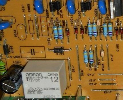 Fragment of refrigerator control board