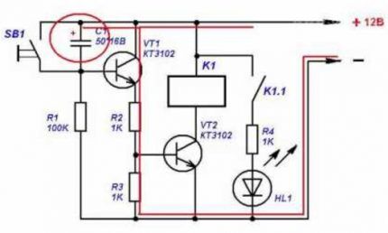 A more stable two-transistor circuit