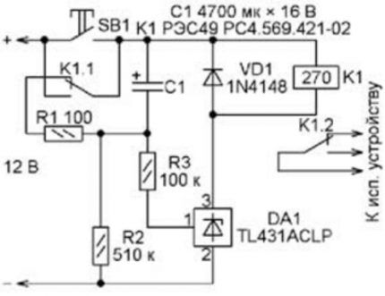 Timer on TL431 series chip