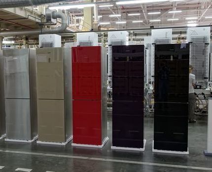 Row of refrigerators