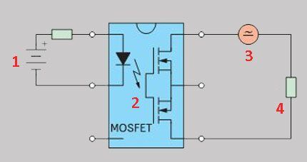 Solid state relékrets