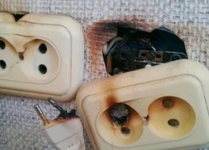 Incendie dans une section du réseau électrique