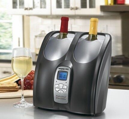 Wine refrigerator with electronics