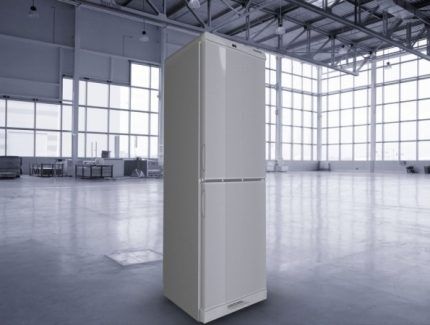 Exterior view of a modern refrigerator in Saratov