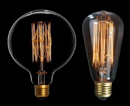 Filament light bulbs