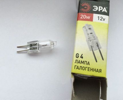 Mababang boltahe halogen lamp G4 Era