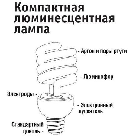 Construction of compact fluorescent lamps