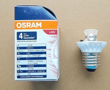 LED lamps E27 from Osram