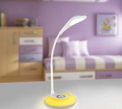 Possibility of tilting and rotating the table lamp