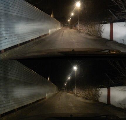 Test of LED lamps for car headlights
