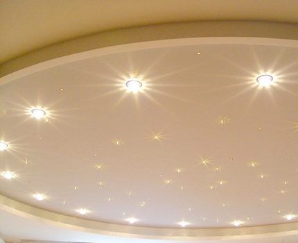 LED lamps on a suspended ceiling