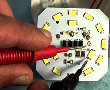 Checking LEDs with a multimeter
