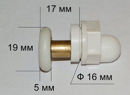 Standard roller sizes for shower stalls