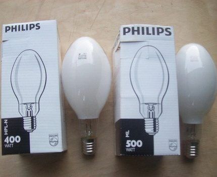 Philips mercury vapor lamps