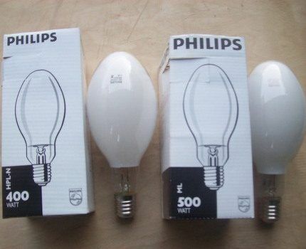 Lâmpadas de vapor de mercúrio Philips