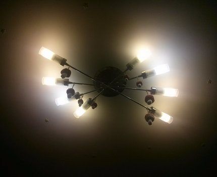 Chandelier with E27 LED lamps