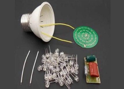 Components of an LED lamp
