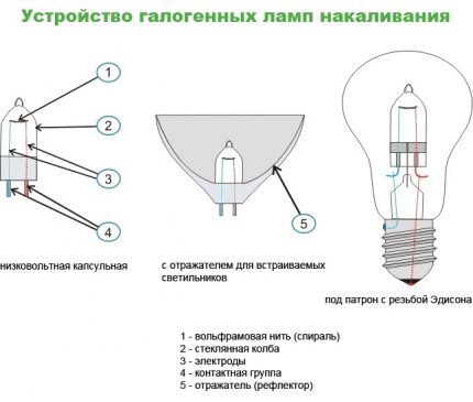 Dispositif de lampe halogène