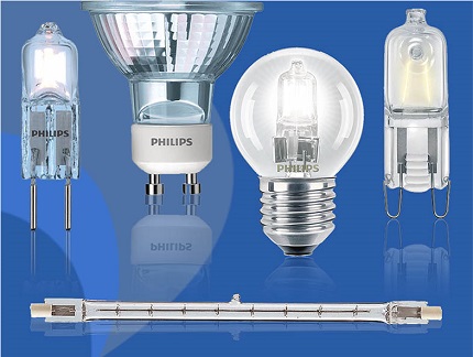 Types of halogen lamps