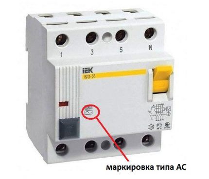 RCD тип AC