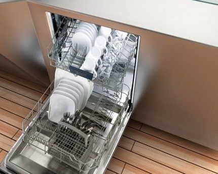 Baskets in the Gorenje dishwasher