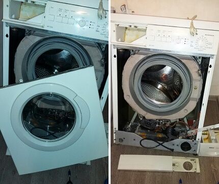 Disassembling the washing machine body before cleaning