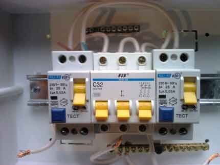 Installation of RCD single-phase network