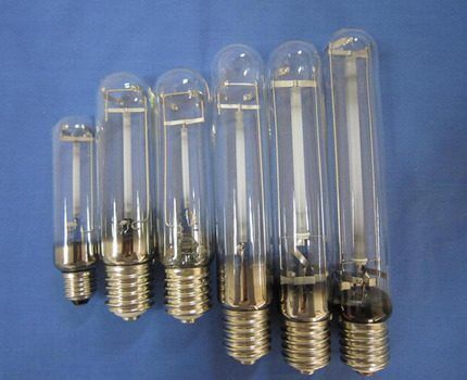 Sodium lamps of different sizes