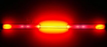 Red neon lamp