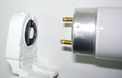 Fluorescent lamp with socket