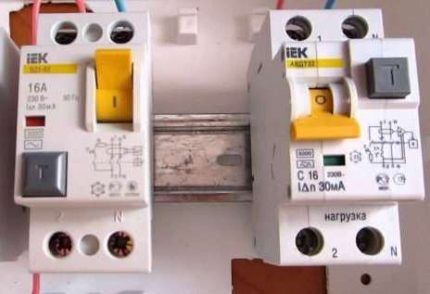 Comparaison du RCD et du difavtomat