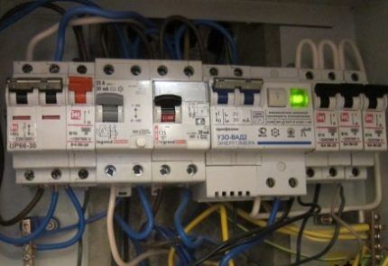 RCD in the electrical distribution panel