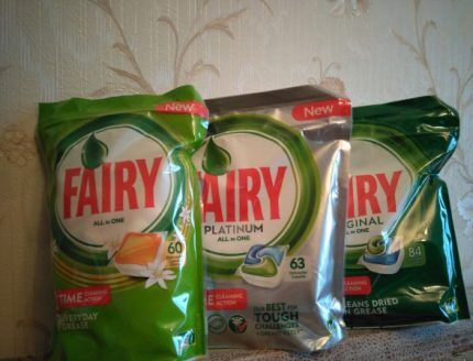 Packages of Fairy capsules