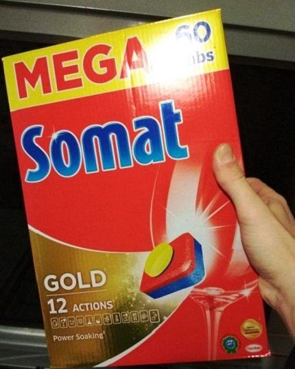 Packaging of Somat Gold tablets