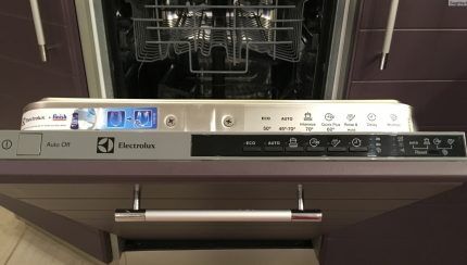 Electrolux dishwasher control panel 