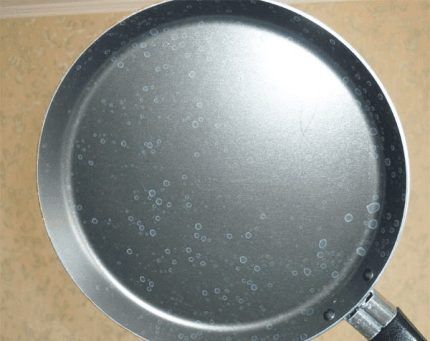 White coating on the frying pan