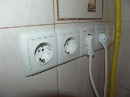 Socket block on the wall