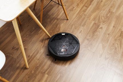 Robot vacuum cleaner at work