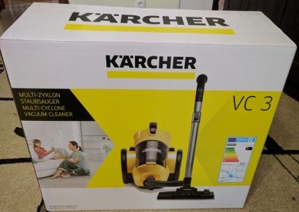 Packaging of Karcher VC3 vacuum cleaner
