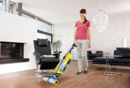 Karcher washing vacuum cleaner with roller