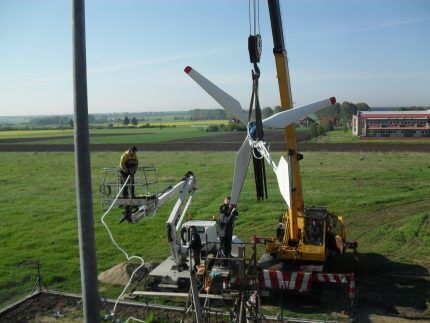 Installation einer Windkraftanlage