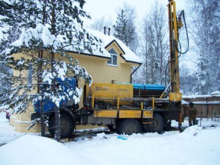 Perforar un pozo en invierno