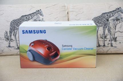 Verpakking Samsung stofzuiger