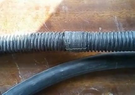 Repair of vacuum cleaner hose corrugations