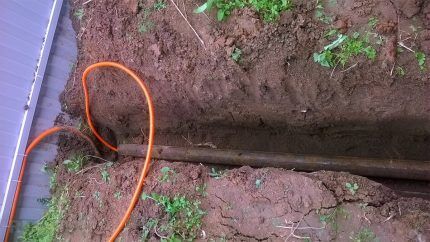 Exemple de pose de câble sous terre