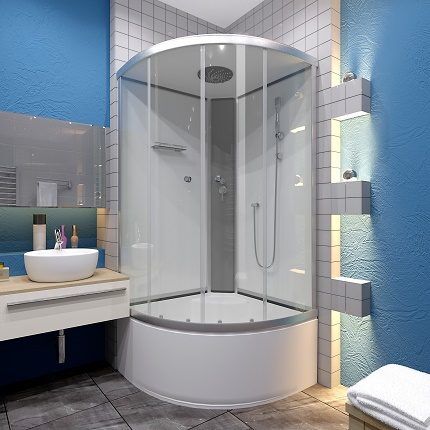 Cabine de douche avec receveur