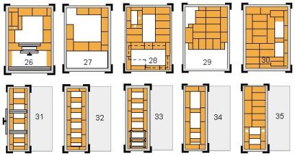 Lage murverk for komfyrradene 26 - 35